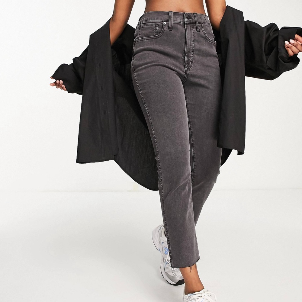 Madewell stovepipe jeans size 28 charcoal